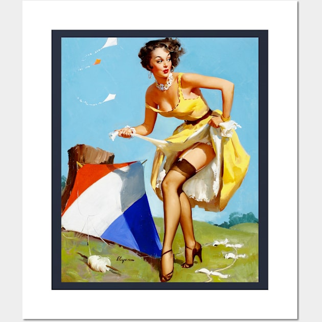 The Final Touch (Keep 'Em Flying): Vintage 1954 Gil Evgren Pinup Wall Art by Jarecrow 